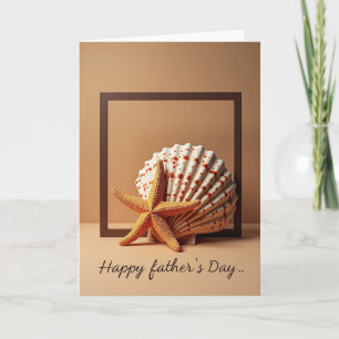 Tarjeta de concha del Día del Padre dulce