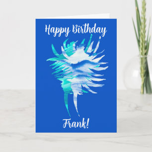 Tarjeta de conchas de caracol Silueta Azul-Agua