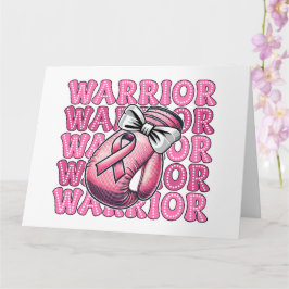 Tarjeta de concienciación de guerrero contra el cá