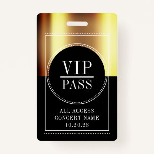 Tarjeta de conciertos de pase de acceso completo p