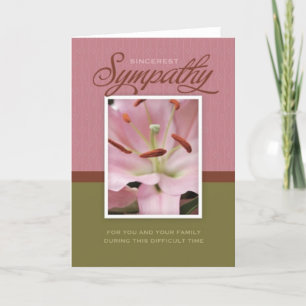 Tarjeta de condolencia