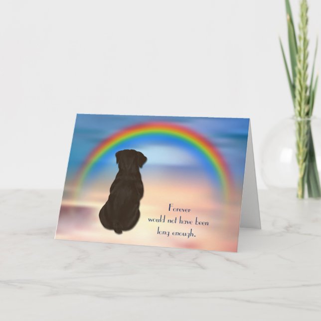 Tarjeta de condolencia arcoiris a pérdida de rottw (Anverso)