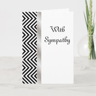 Tarjeta de condolencia blanco y negro de Chevron
