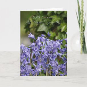 Tarjeta de condolencia - Bluebells e hiedra