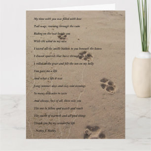 Tarjeta de condolencia canina