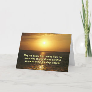 Tarjeta de condolencia - con el texto inspirador