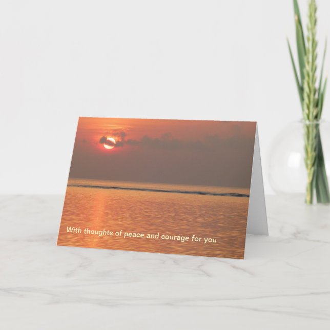 Tarjeta de condolencia - con pensamientos de la (Anverso)