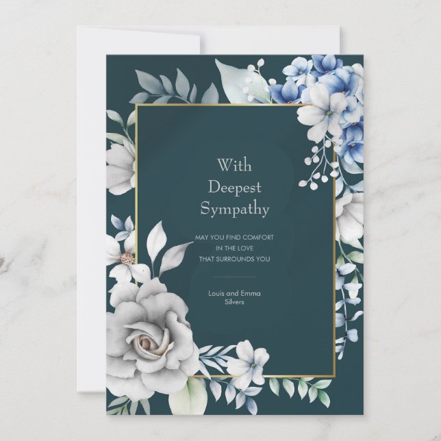 Tarjeta de condolencia de abrazar (Anverso)