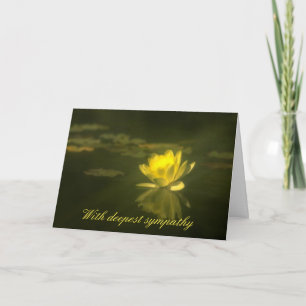Tarjeta de condolencia de color amarillo