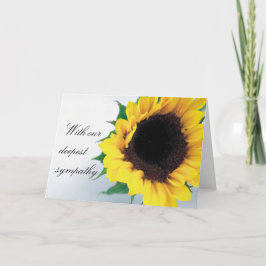 Tarjeta de condolencia de girasol
