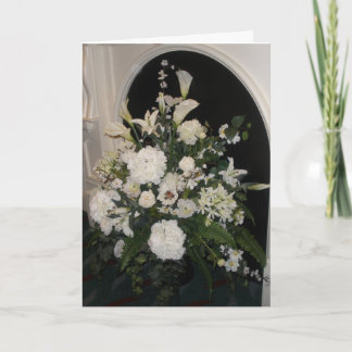 Tarjeta de condolencia de la flor blanca
