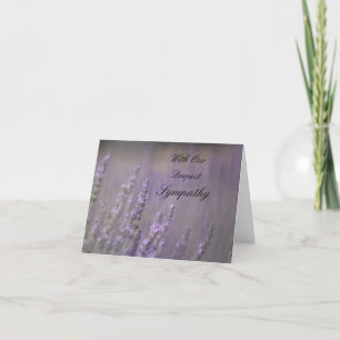 Tarjeta de condolencia de la lavanda