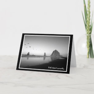Tarjeta de condolencia de la playa del cañón