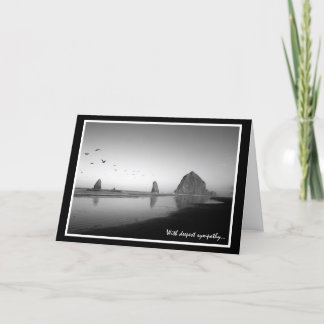Tarjeta de condolencia de la playa del cañón