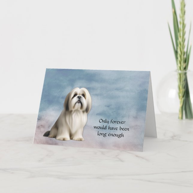 Tarjeta de condolencia de simpatía para Apso de Wh (Anverso)