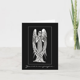 Tarjeta de condolencia del ángel de Beardsley