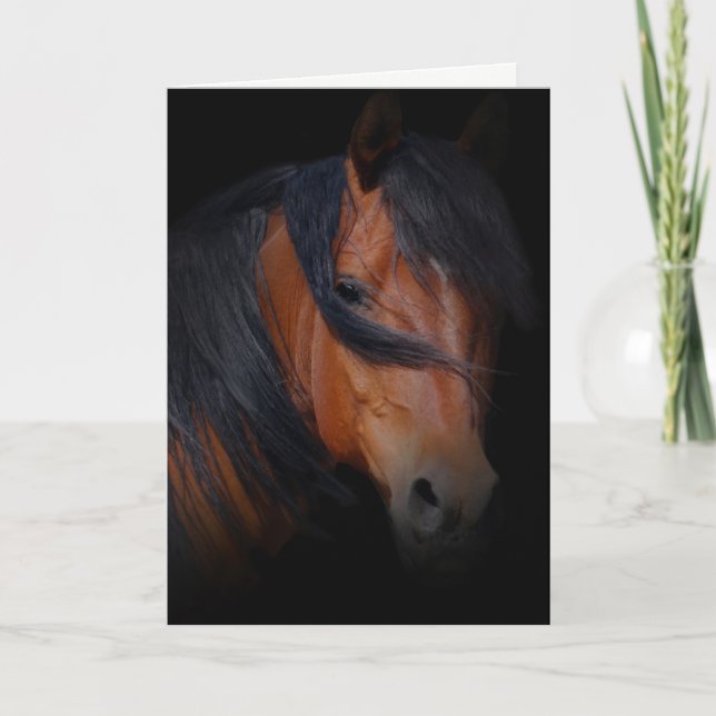 Tarjeta de condolencia del caballo para la pérdida (Anverso)