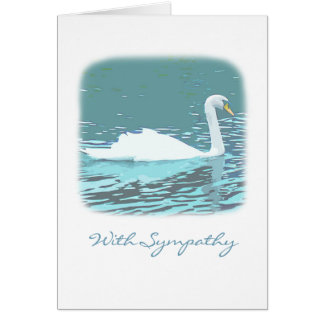 Tarjeta de condolencia del cisne