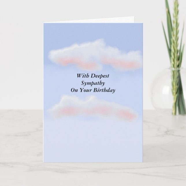Tarjeta de condolencia del cumpleaños (Anverso)