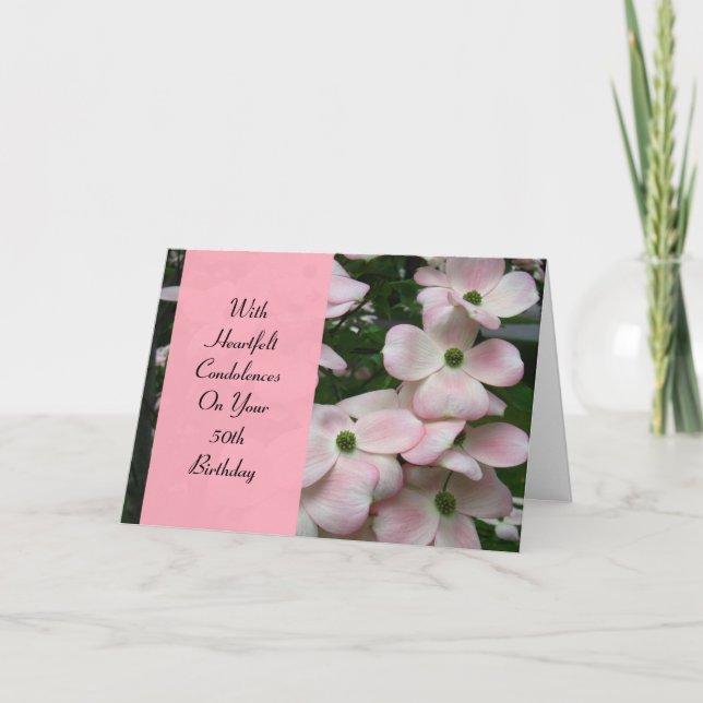 Tarjeta de condolencia del cumpleaños - 50.o (Anverso)
