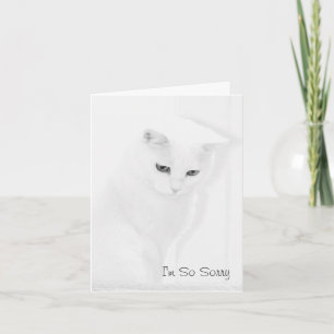Tarjeta de condolencia del gato del ángel