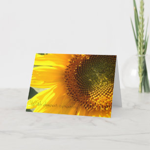 Tarjeta de condolencia del girasol