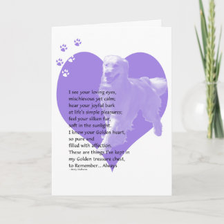 Tarjeta de condolencia del golden retriever 2