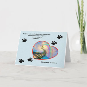 Tarjeta de condolencia del mascota