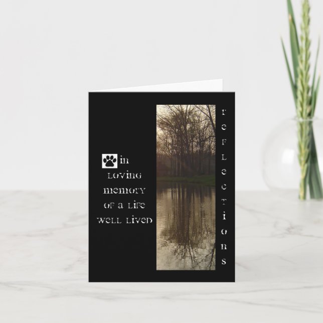 Tarjeta de condolencia del mascota (Anverso)