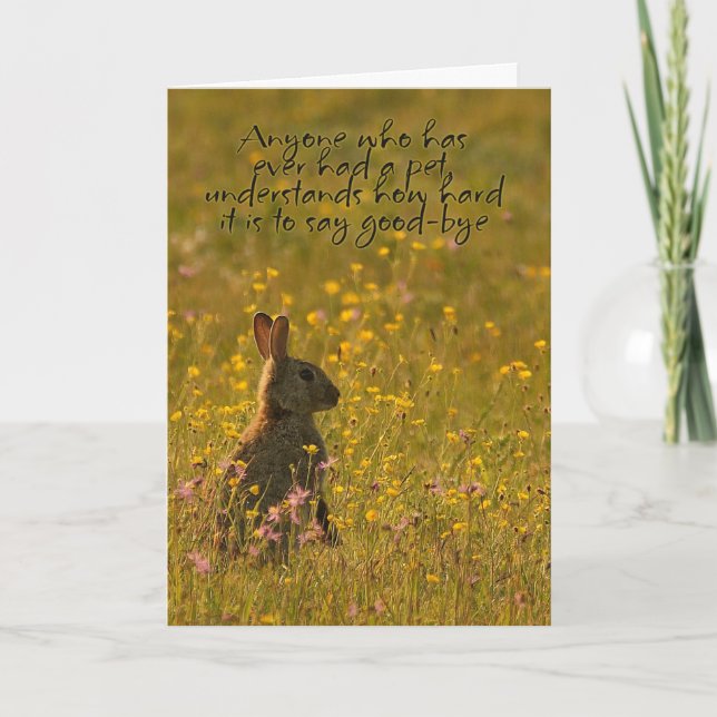 Tarjeta de condolencia del mascota - pérdida de (Anverso)