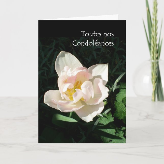 Tarjeta de condolencia del "tulipán" - saludo (Anverso)