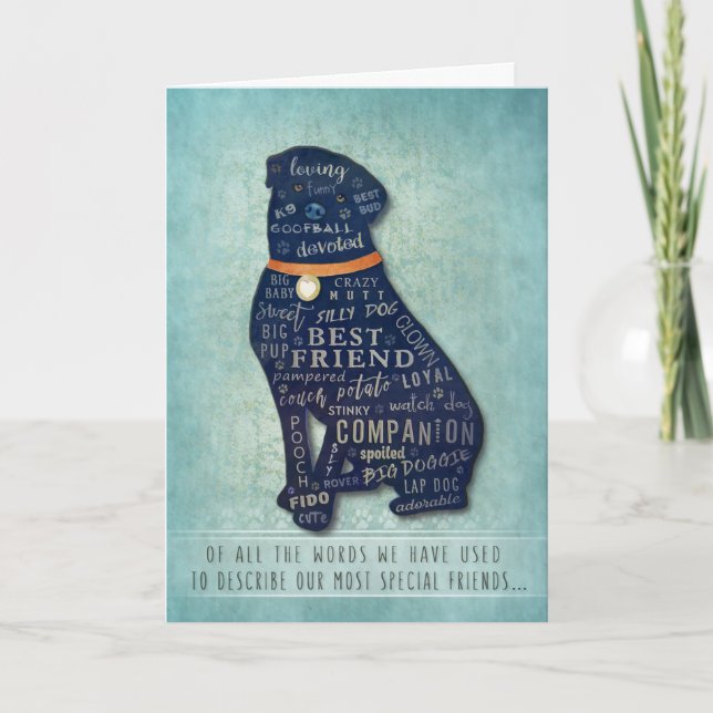 Tarjeta de condolencia del veterinario y del perro (Anverso)