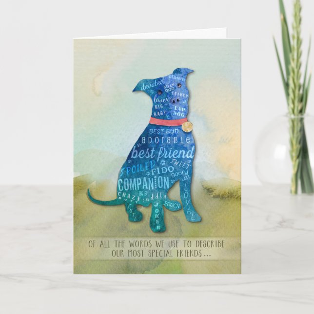 Tarjeta de condolencia del veterinario y del perro (Anverso)