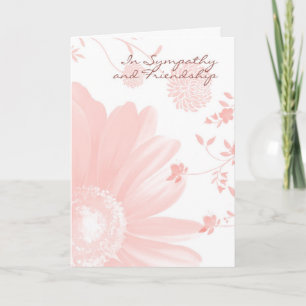 Tarjeta de condolencia floral - en condolencia y
