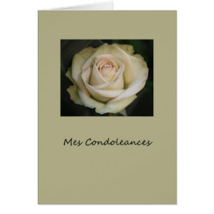 Tarjeta de condolencia francesa Mes Condoleances