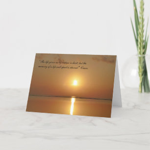 Tarjeta de condolencia - la memoria es eterna