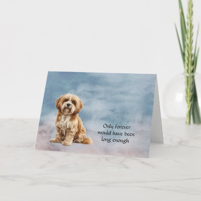 Tarjeta de condolencia para la simpatía por Apso d (Anverso)