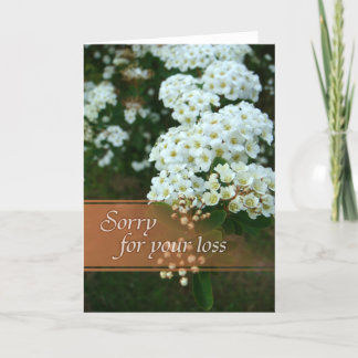 Tarjeta de condolencia - triste para su pérdida