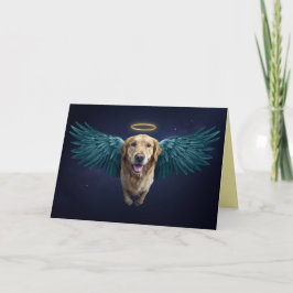Tarjeta de condolencias ángel Golden Retriever