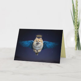 Tarjeta de condolencias ángel Pomerania