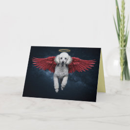 Tarjeta de condolencias Angel Poodle