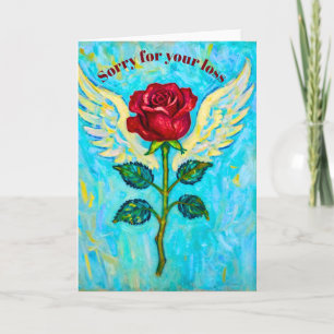 Tarjeta de condolencias Angel Rose