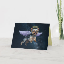 Tarjeta de condolencias Angel Yorkie