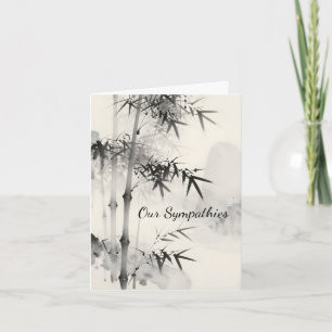 Tarjeta de condolencias Bamboo Sumi-e