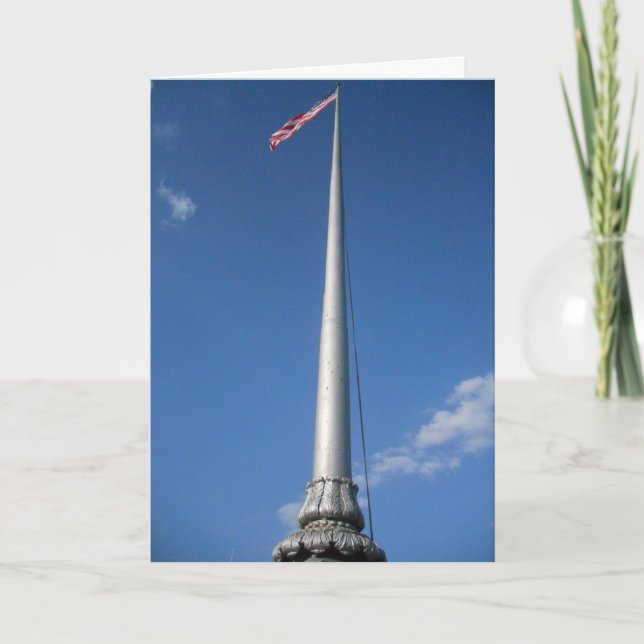 Tarjeta de condolencias “Bandera estadounidense de (Anverso)