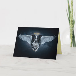 Tarjeta de condolencias Border collie Angel
