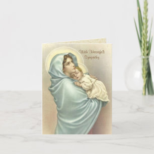 Tarjeta de condolencias católica de la Santísima V