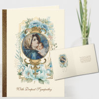 Tarjeta de condolencias católica religiosa Virgen
