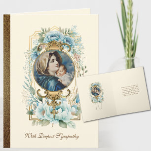 Tarjeta de condolencias católica religiosa Virgen 