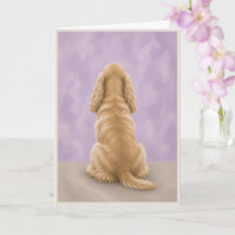 Tarjeta de condolencias Cocker Spaniel Rainbow Bri